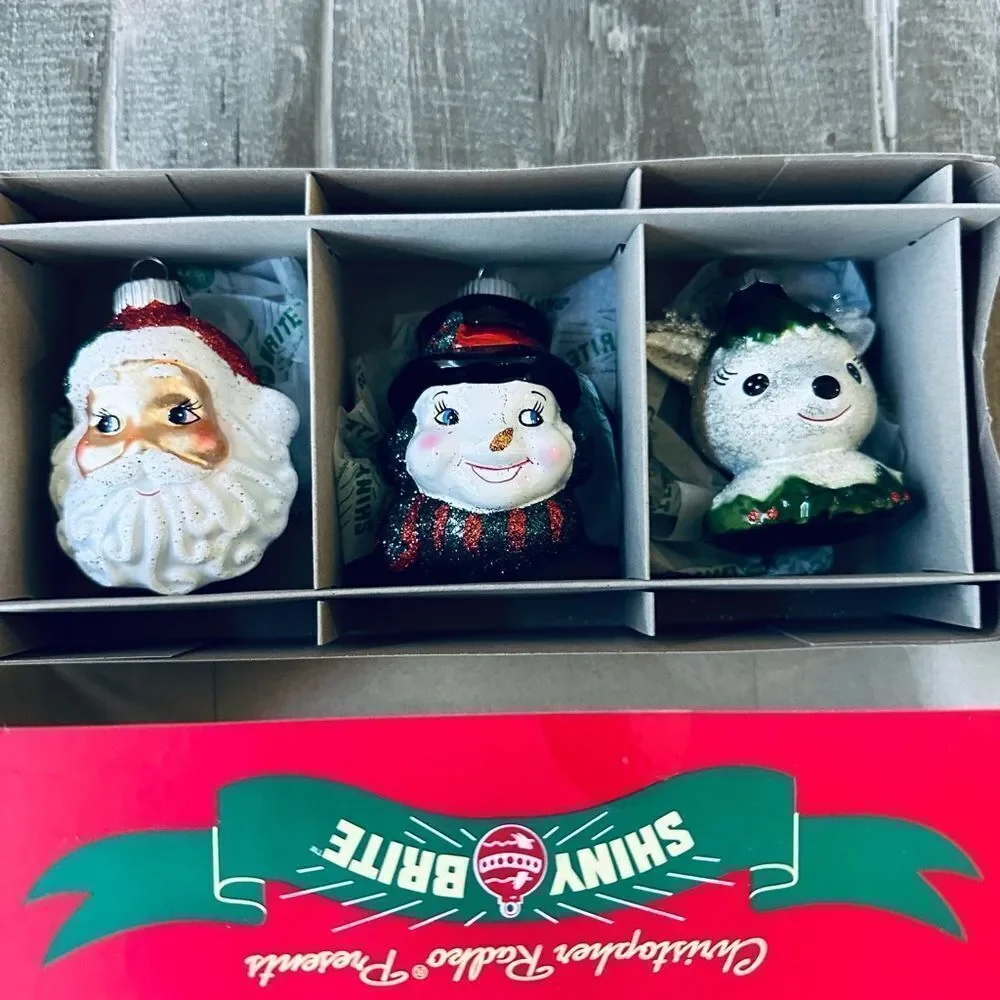 Christopher Radko Shiny Brite Vintage Character Christmas Ornaments
